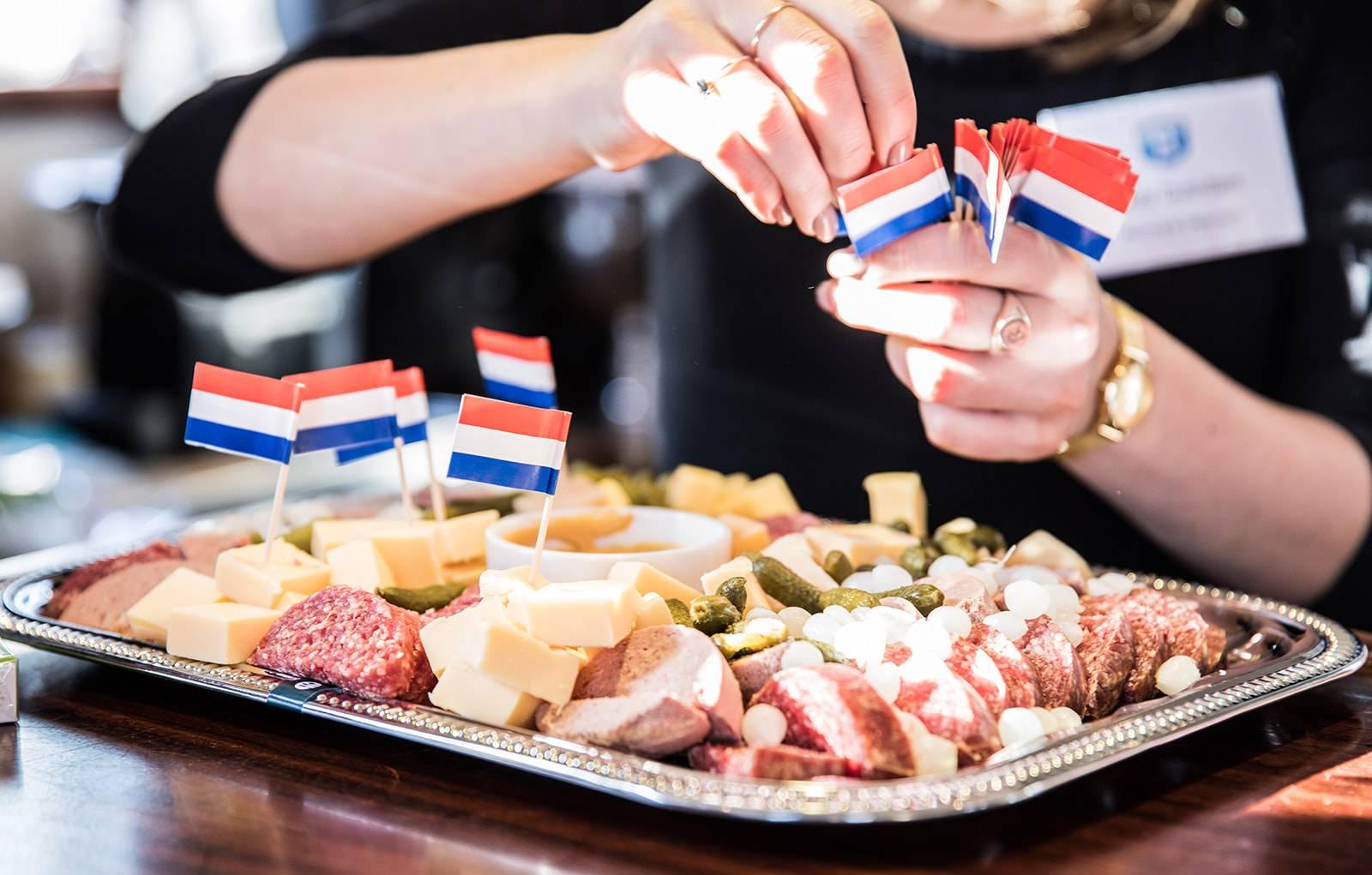 Amsterdam sharing board with cheese, cured meats and pickles