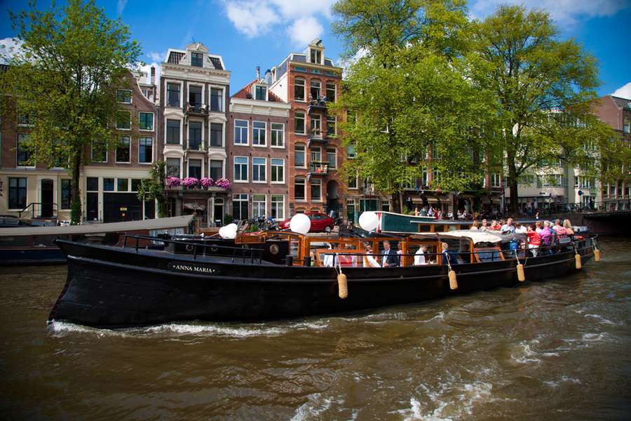 amsterdam party boat from hull rent 60 persons canal barge anna maria via rent a boat amsterdam party boat from hull rent 60 persons canal barge anna maria via rent a boat